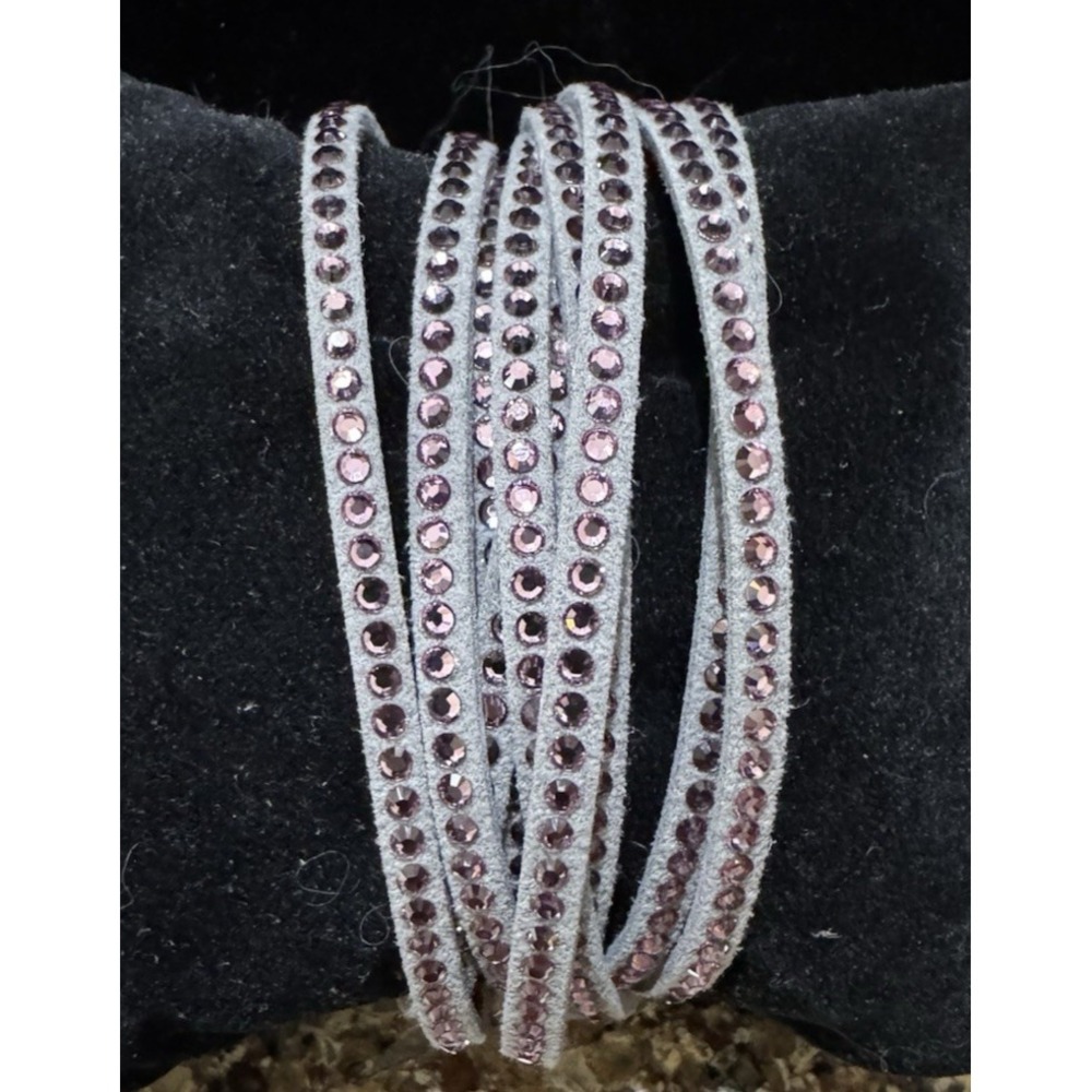 Touchstone Crystal Iris Wrap-Star Bracelet New Alcantara